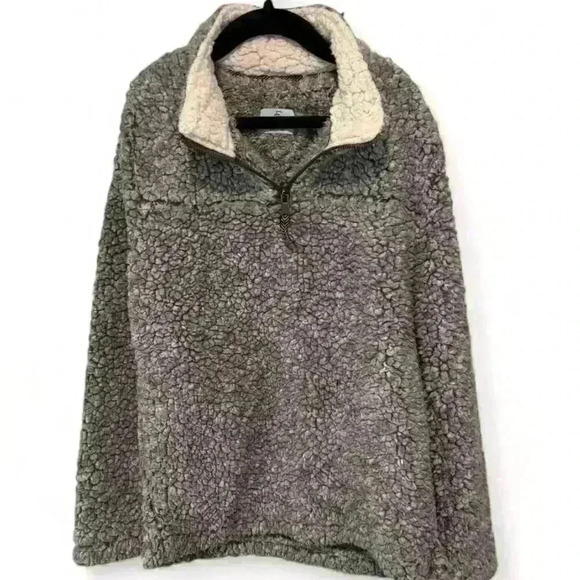 Class Club Boys Sherpa 1/4 Zip Pullover Sweater Gray Size 10-12 - Picture 3 of 4